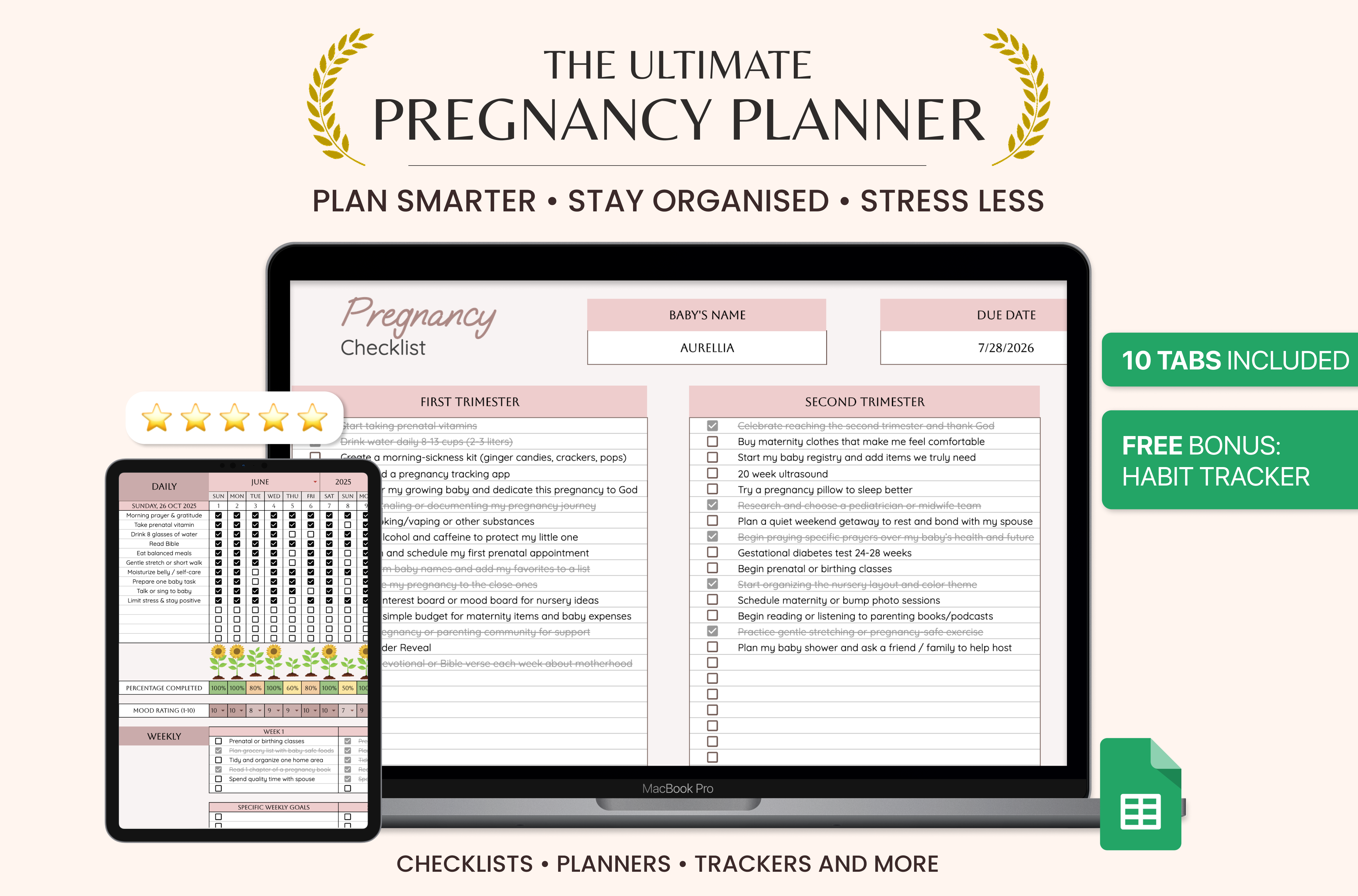 Planner tabs preview