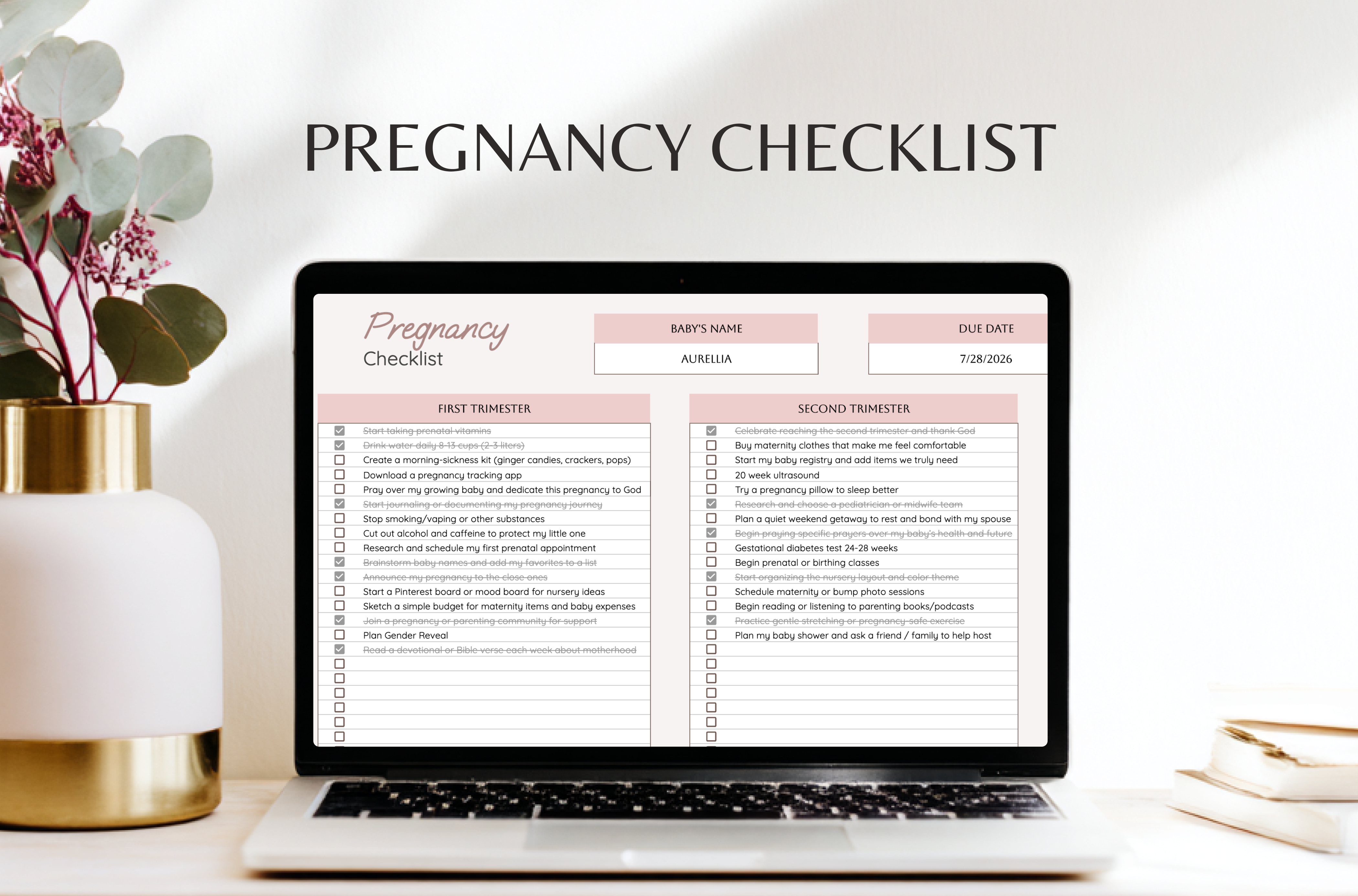 Pregnancy checklist
